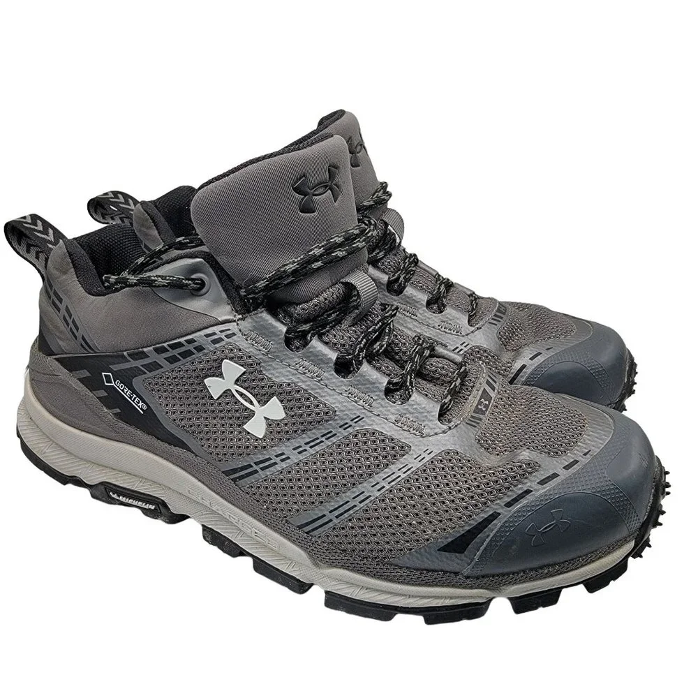 Under Armour Womens 7.5 Gray Gore Tex Charged Michelin Wild Gripper Hiking Shoes